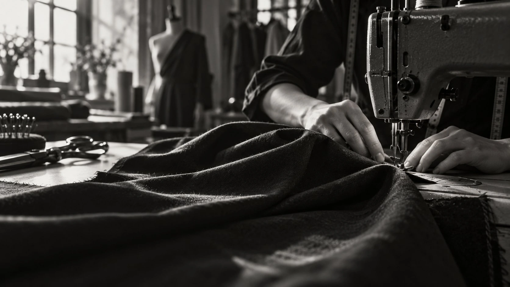 Quiet construction work inside the NOIRÉ atelier.
